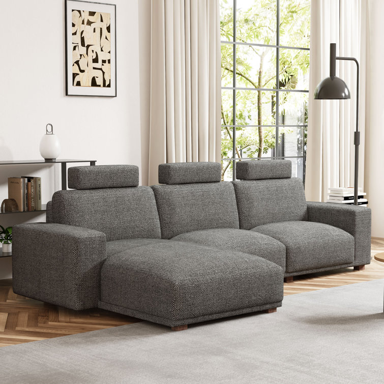 Couch with extra clearance wide chaise